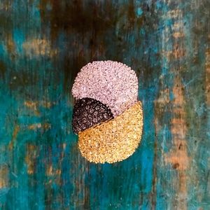 Tri-Color Crystal Cocktail Ring